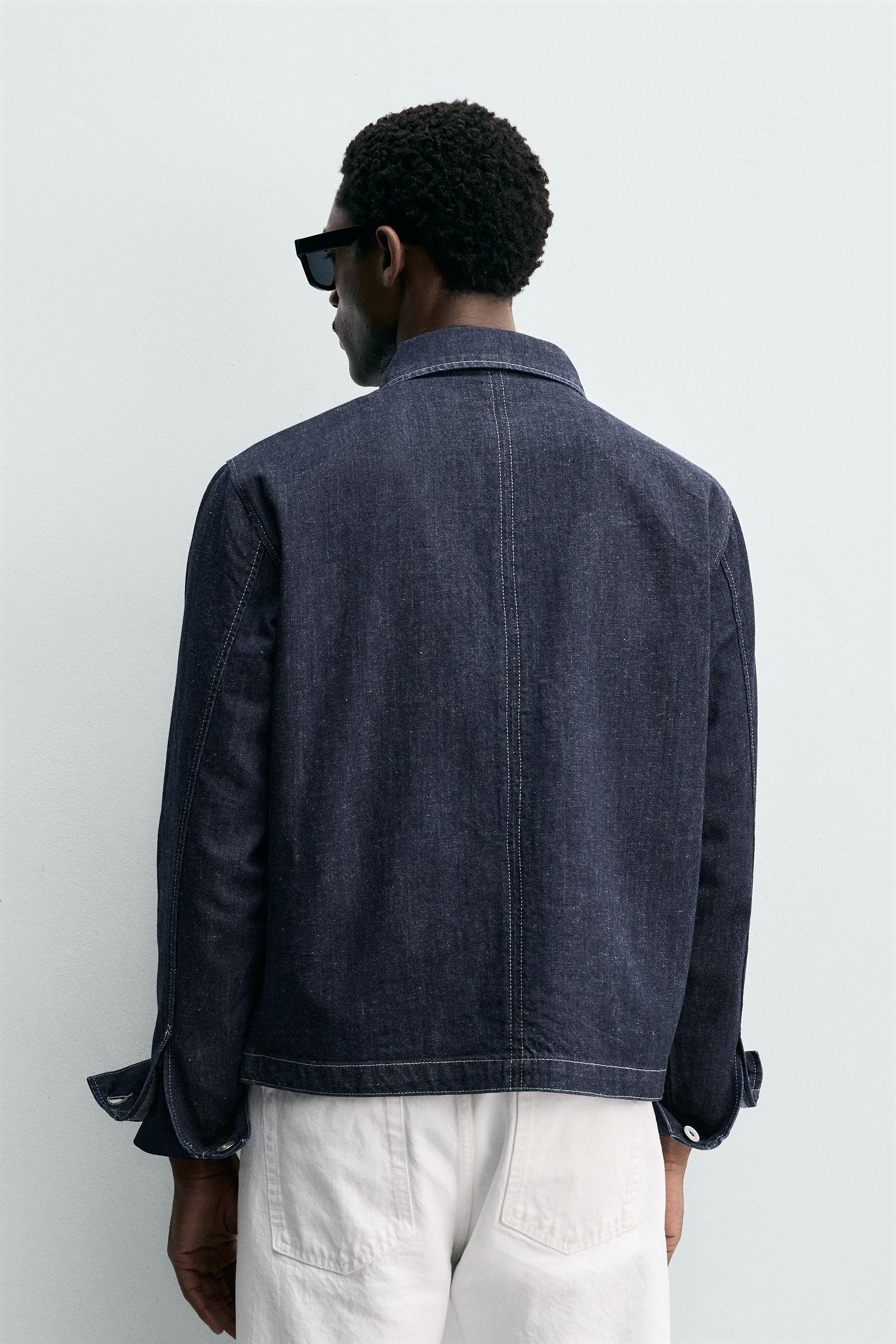 ZIP-UP DENIM OVERSHIRT